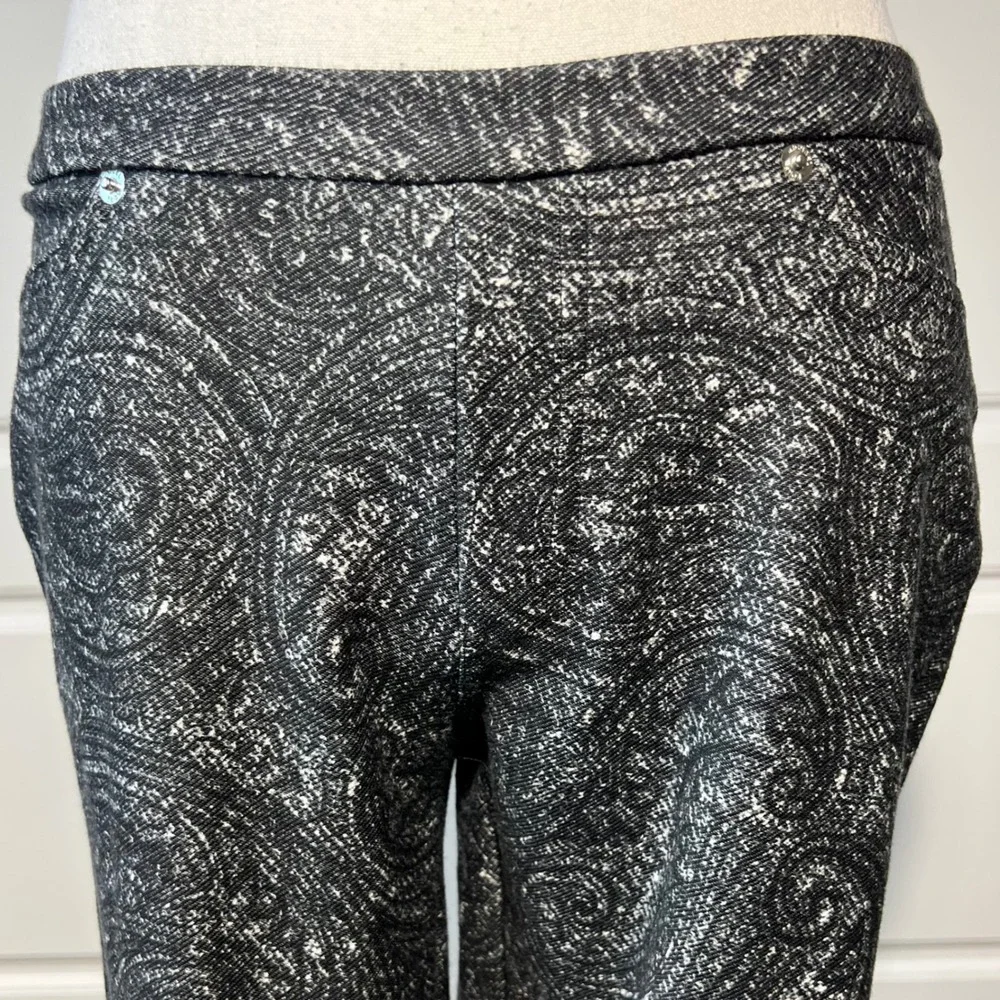 Michael Kors Women's Black White Paisley Print Legging‎ Jeggings Pants Size S